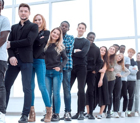 full-length-diverse-young-people-standing-in-line